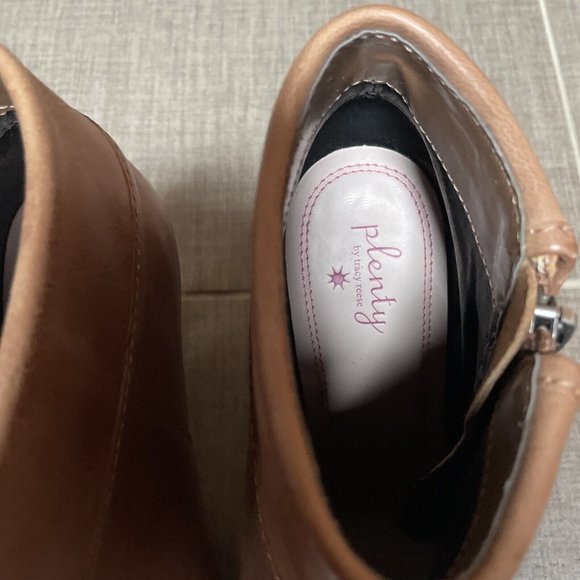 plenty by tracy reese Natalya High Heel Brown Bootie Ankle Boot Nib 8 38.5 - Picture 9 of 13